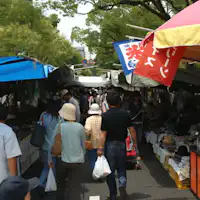 당관에서 일요시장까지 도보로 약 15분 소요됩니다.