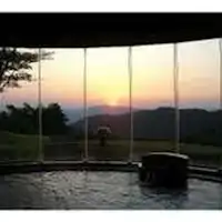 男性大浴場からの夕焼け