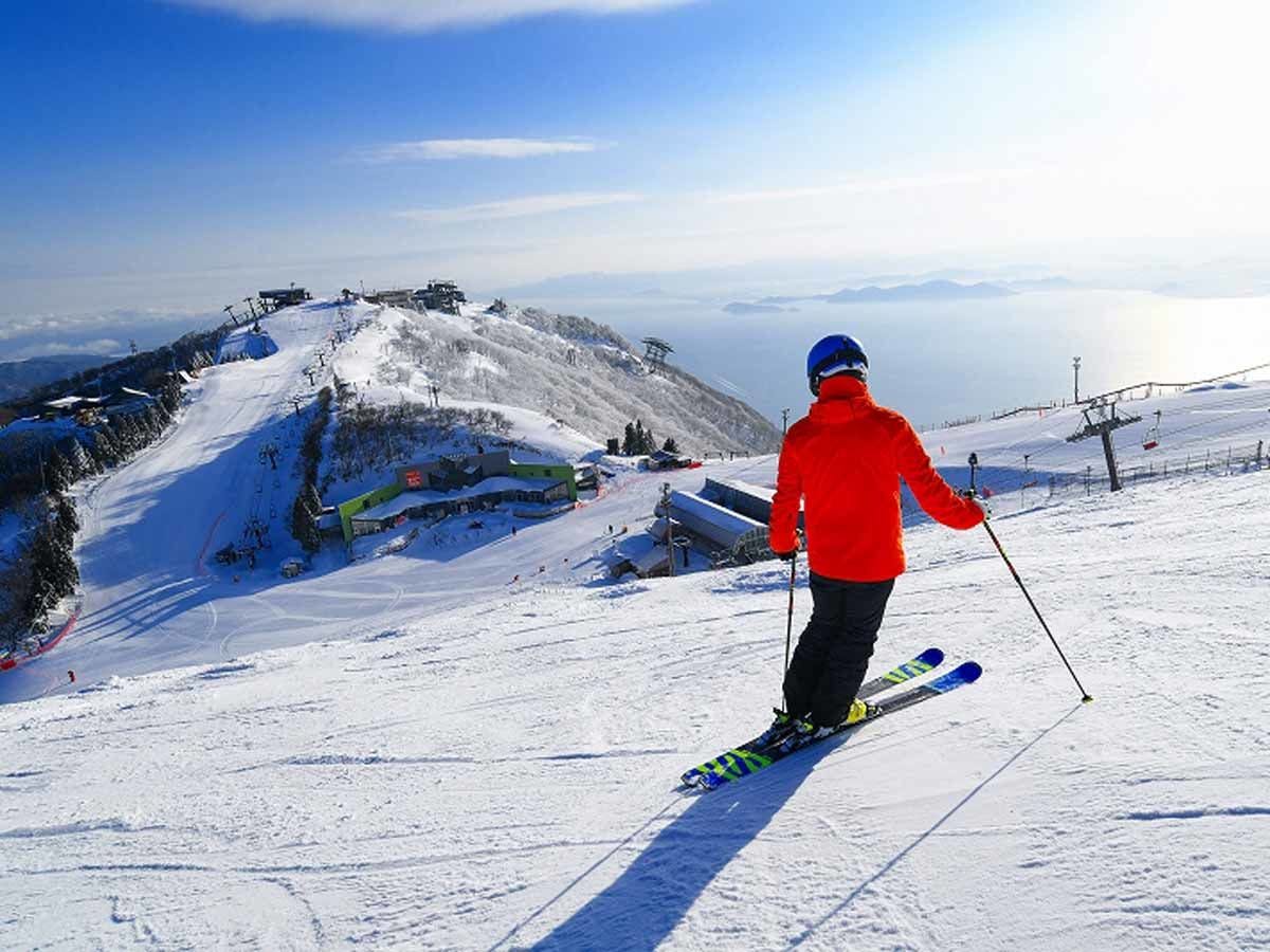 Enjoy the breathtaking view overlooking the majestic Lake Biwa.