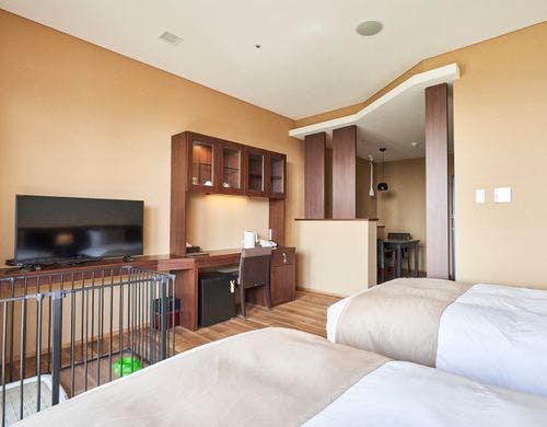 ほっと落ち着くスーペリアツインルーム。