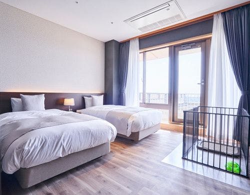 お部屋で、わんちゃんとお食事できます。