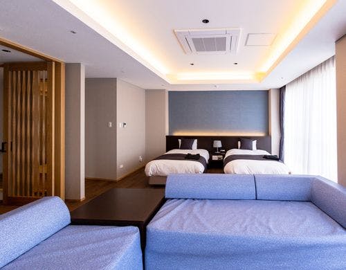 お部屋で、わんちゃんとお食事できます。