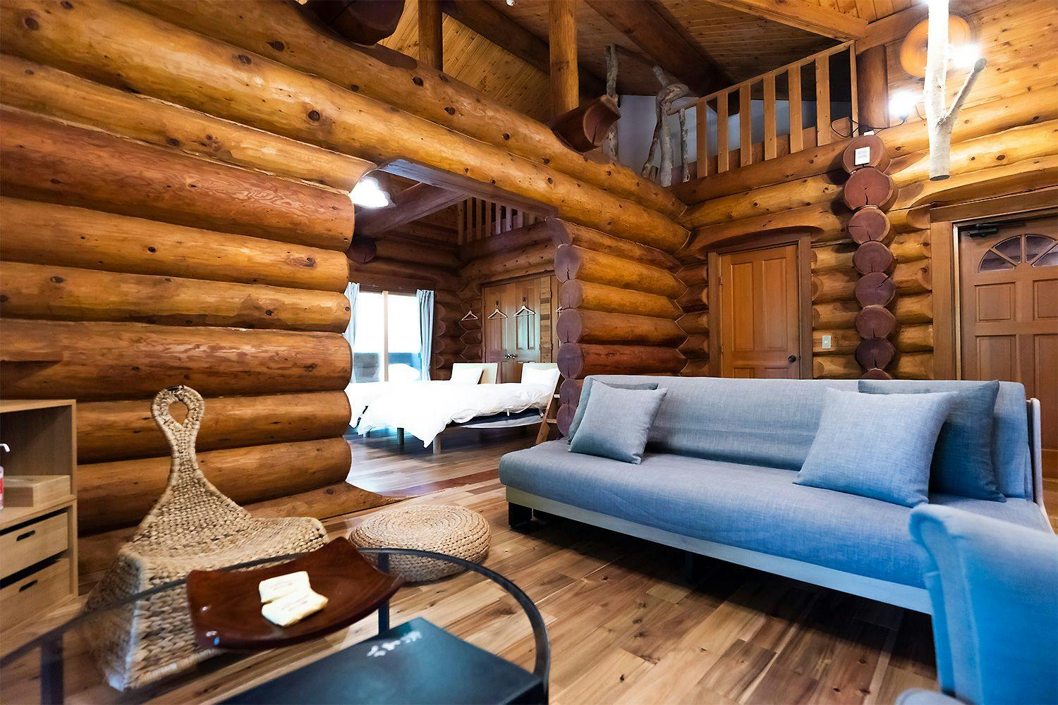 【บ้านไม้ซุง】ห้องนอนพร้อมชั้นลอย