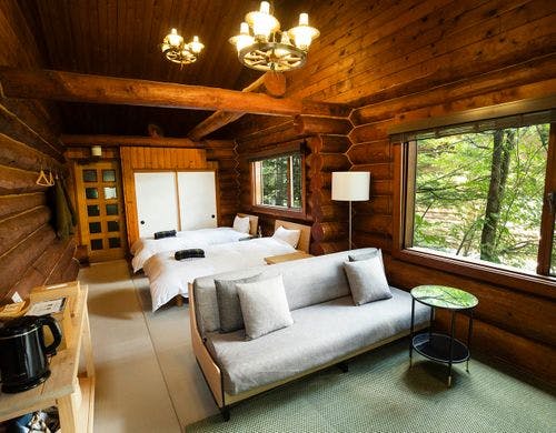 【ログハウス】ツインベッド