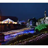 숙소 바로 앞에서 열리는 조명 축제.