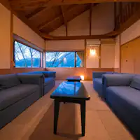 노천탕이 있는 별채 '유메샤' 서양식 거실.