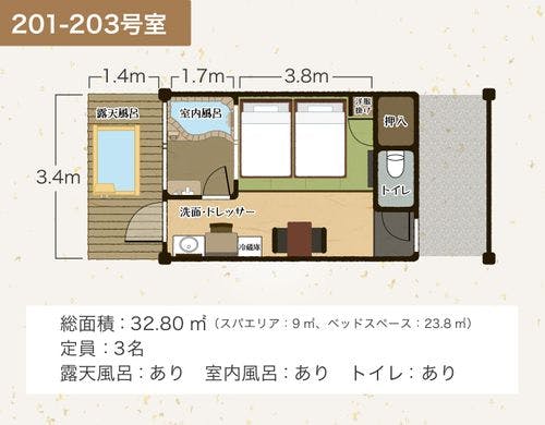 本館201-203源泉かけ流し内風呂＆露天風呂