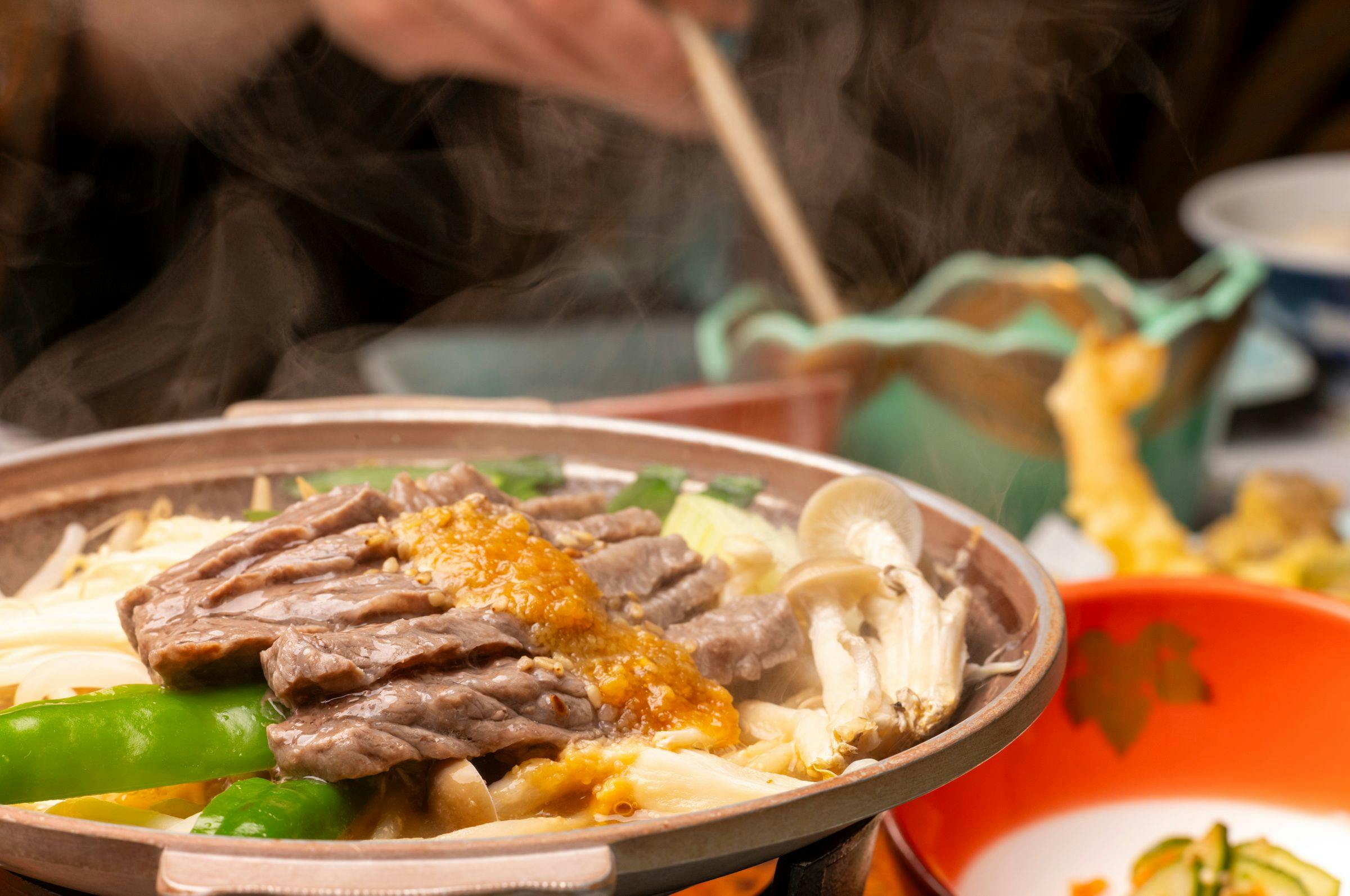 【อาหารเย็น】ย่างบนแผ่นเซรามิก