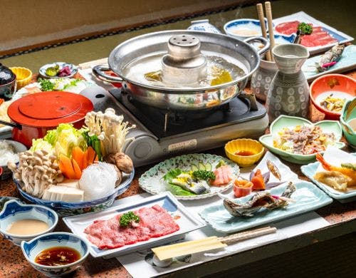 【夕食】飛騨牛しゃぶしゃぶ