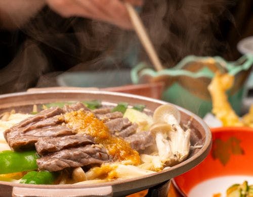 【夕食】陶板焼き