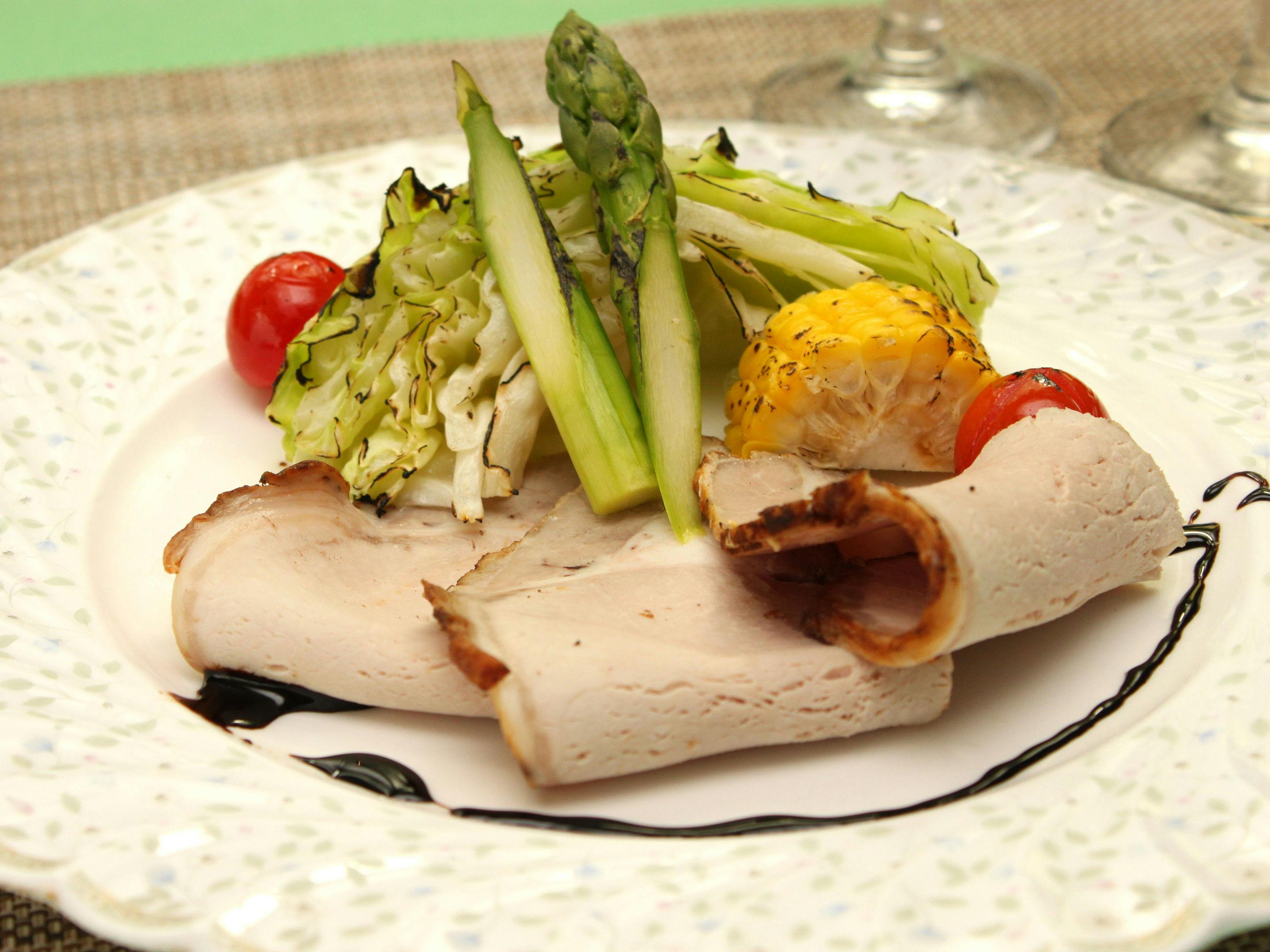 ローストポーク　温野菜添え