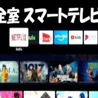 전 객실에 스마트 TV를 설치했습니다.