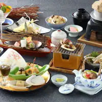 송이버섯 숯불 구이 가이세키