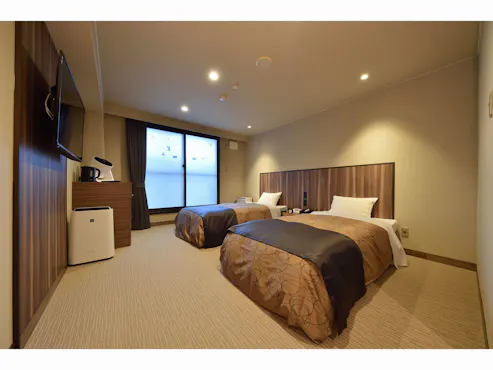 ห้องพักแบบตะวันตกเตียงคู่ ขนาด 19 ตารางเมตร