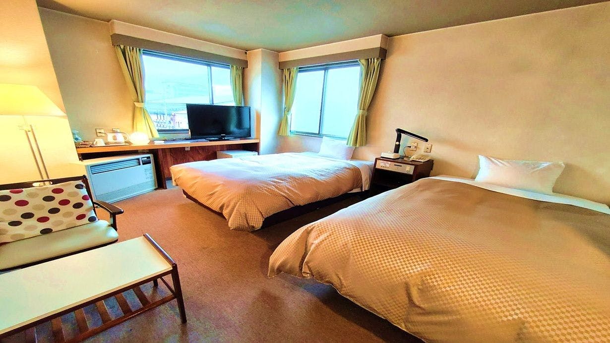 ห้องพักเตียงคู่กว้างขวาง