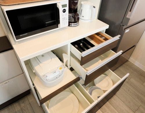 【客室備品一例】暮らせる設備が満載です。