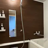 Japanese-Western style Room bathroom: a bath inside the Room