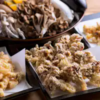 Tempura jamur khas penginapan kami!