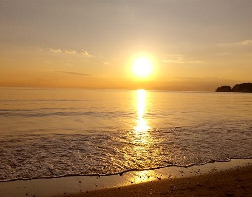 材木座海岸の夕焼け