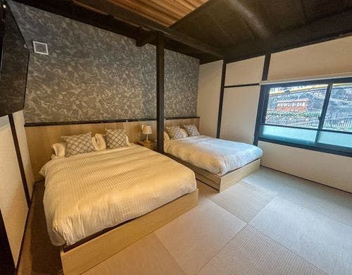 ダブルサイズのベットを2設備