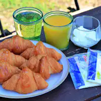 【อาหารเช้า】เพลิดเพลินบนระเบียง