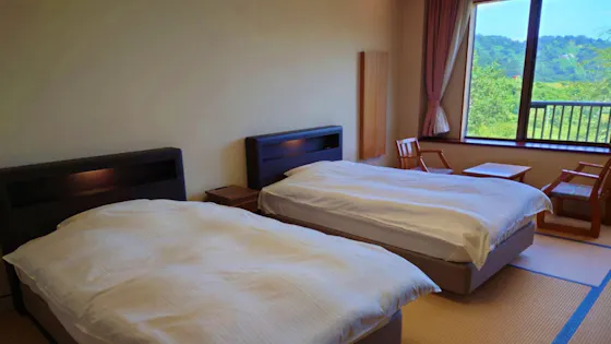 ห้องสไตล์ญี่ปุ่น 10 เสื่อทาทามิ เตียงแฝด/กว้าง 120 ซม. (ไม่มีห้องน้ำ)