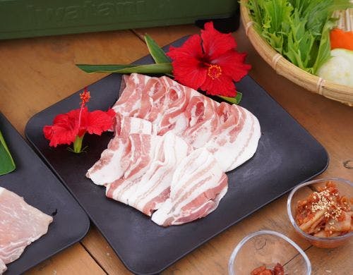 島唐辛子と県産あぐー豚の自家製キムチ鍋