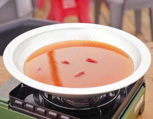 島唐辛子と県産あぐー豚の自家製キムチ鍋