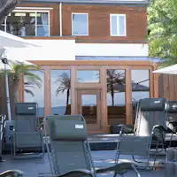 Beach sauna with swimwear required