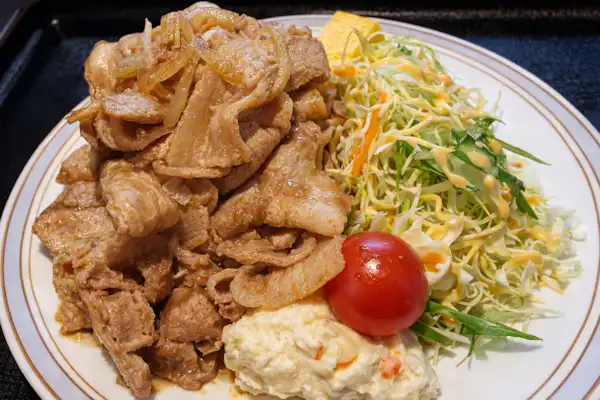 早餐薑燒肉定食