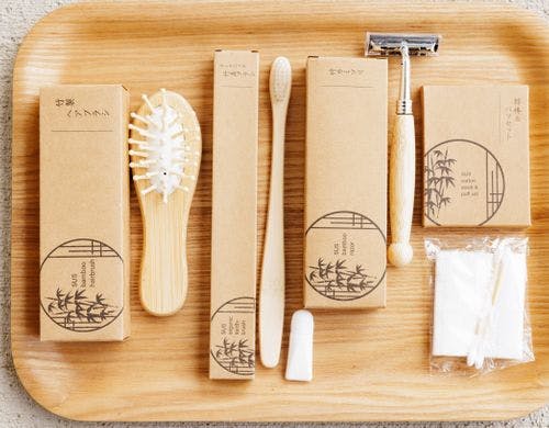こだわりの竹製アメニティ