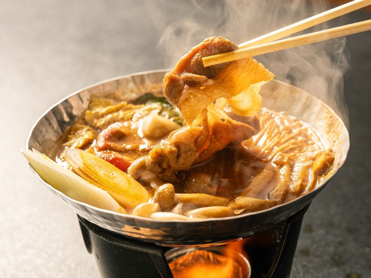 천연 멧돼지 고기 스키야키