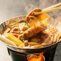 천연 멧돼지 고기 스키야키