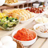 บุฟเฟ่ต์อาหารเช้า ตัวอย่าง