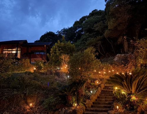 別館 中庭 ライトアップ