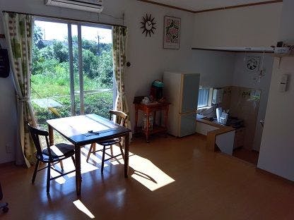 A serene living room with morning sunlight.