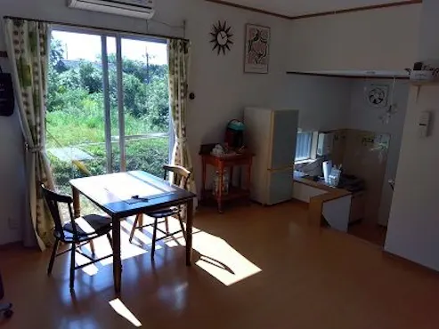 A serene living room with morning sunlight.