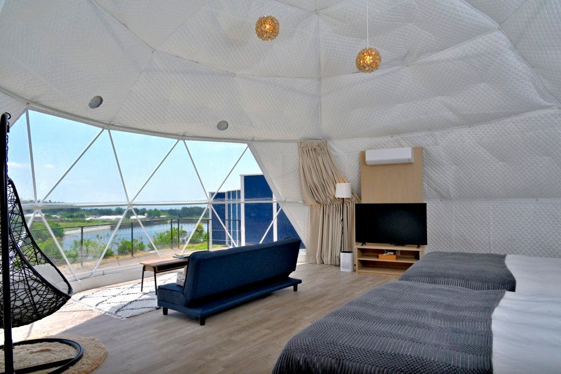 เต็นท์โดมขนาด 7 ม. ประเภทดีลักซ์ (ภายใน)