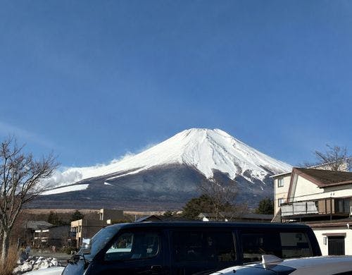 晴れたときは富士山がこのように見えます！