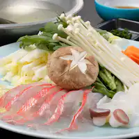 ตัวอย่างชาบูซีฟู้ดหนึ่งชุด