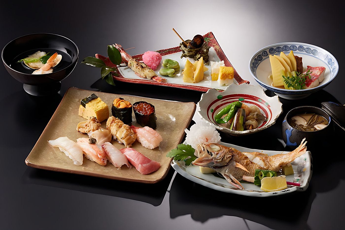 ซูชิยานางิมิ คอร์ส (ตัวอย่าง)