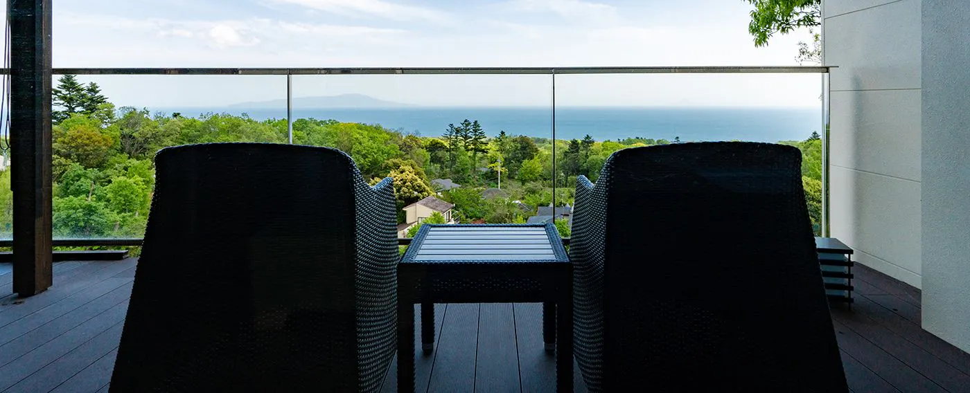 全9室 オーシャンビューを一望できる源泉掛流し露天風呂付