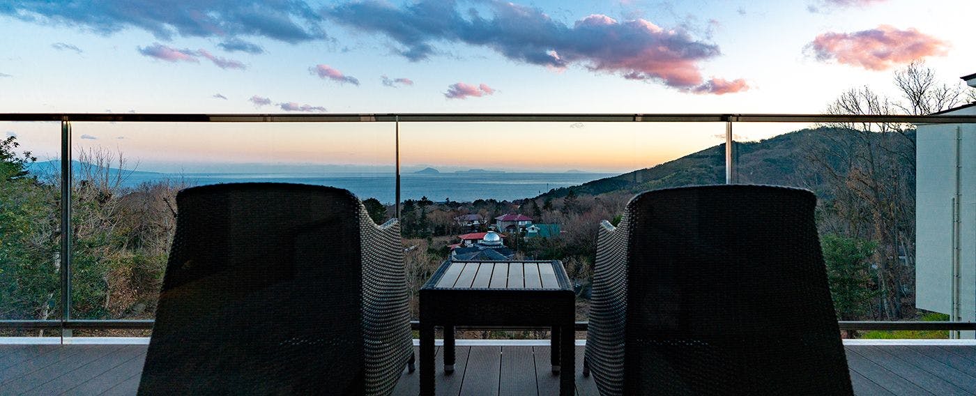 全9室  オーシャンビューを一望できる源泉掛流し露天風呂付