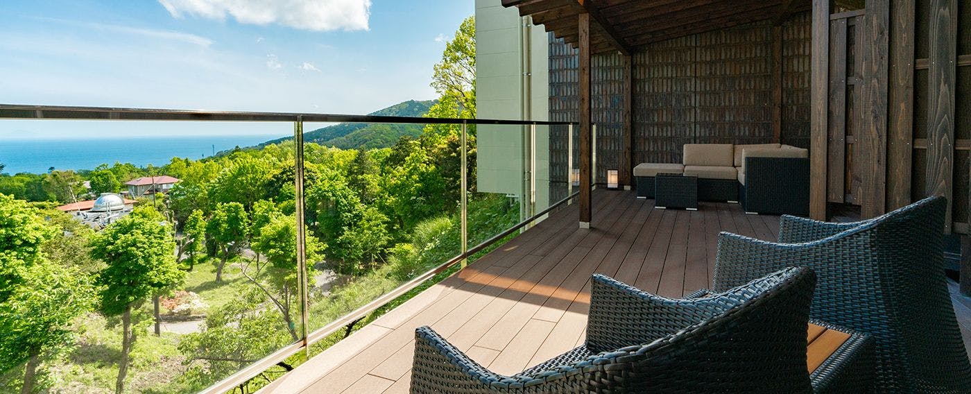 全9室  オーシャンビューを一望できる源泉掛流し露天風呂付