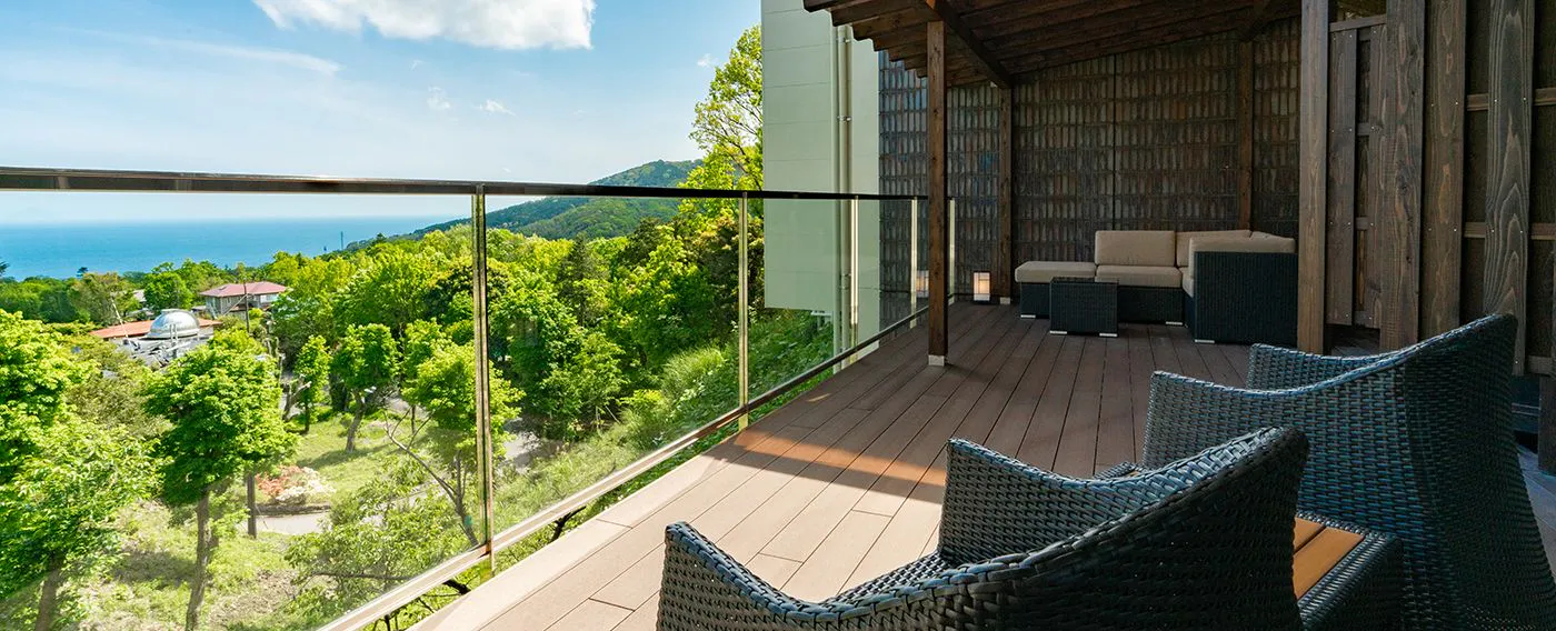 全9室 オーシャンビューを一望できる源泉掛流し露天風呂付