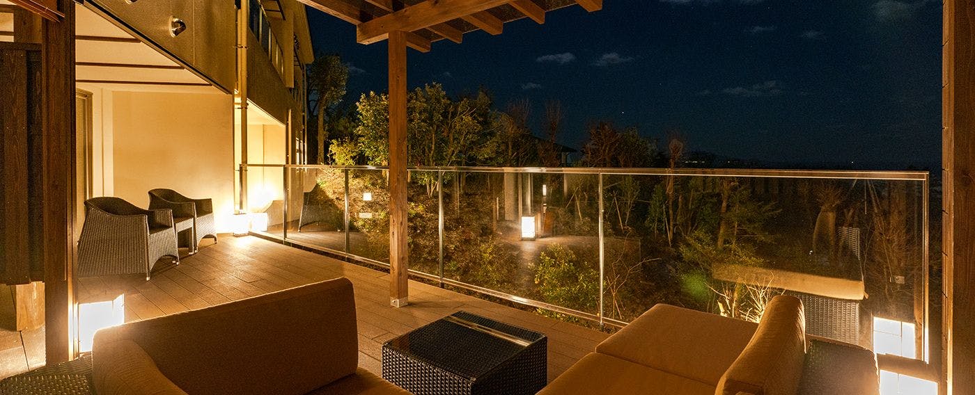 全9室  オーシャンビューを一望できる源泉掛流し露天風呂付