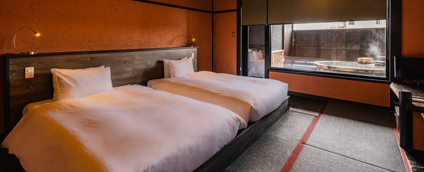 温泉露天風呂付和室ツインルーム(43平米・定員3名・禁煙)