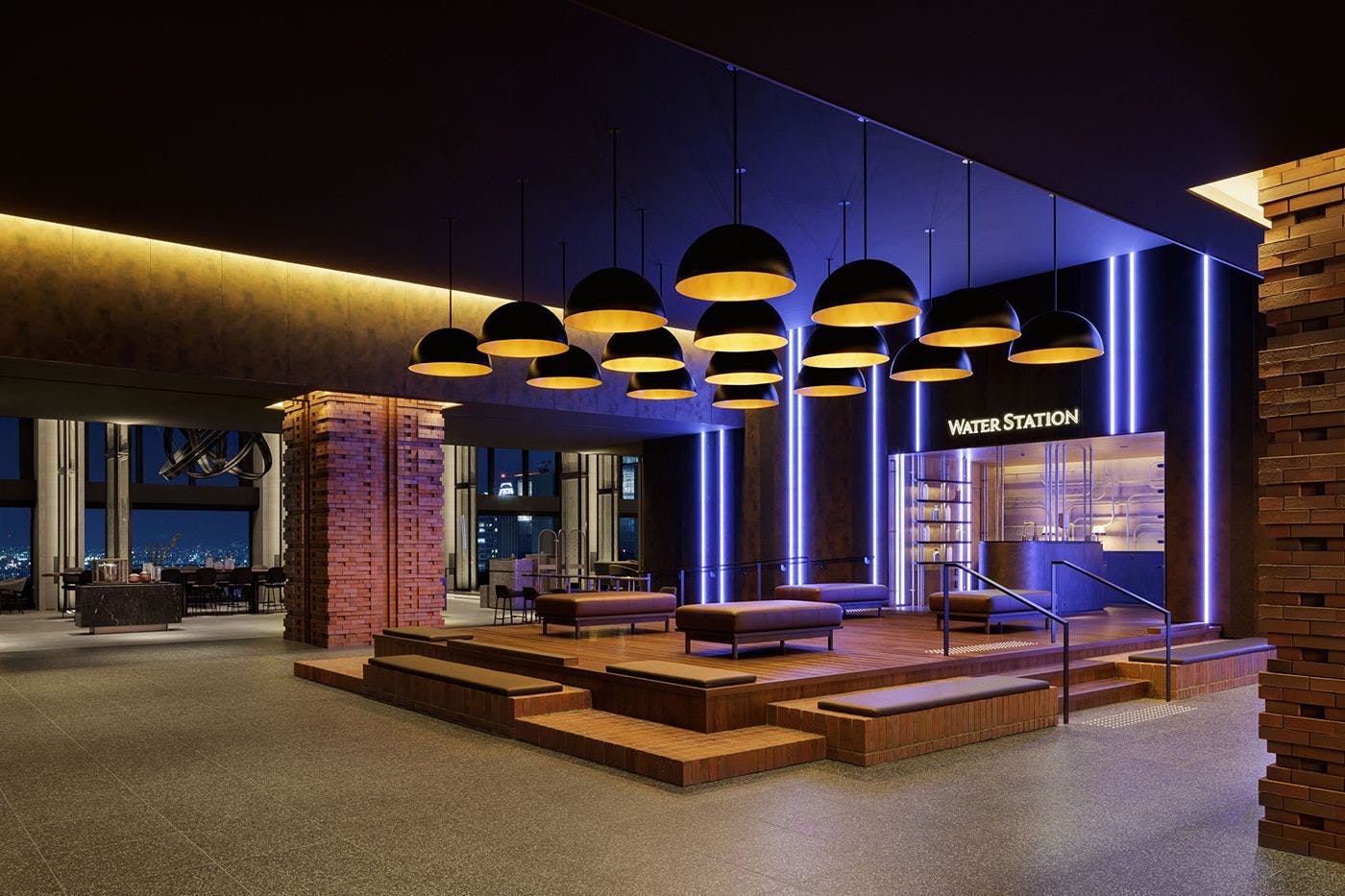 ล็อบบี้ชั้น 29 คือพื้นที่อันเป็นสัญลักษณ์ของ THE OSAKA STATION HOTEL