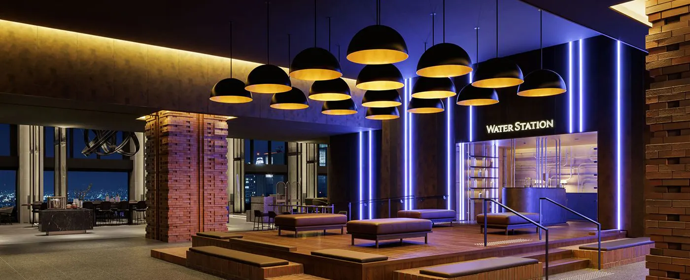 ล็อบบี้ชั้น 29 คือพื้นที่อันเป็นสัญลักษณ์ของ THE OSAKA STATION HOTEL