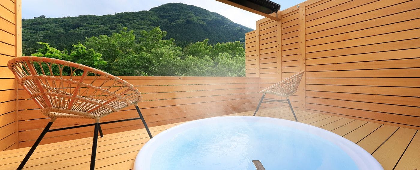 ออนเซ็นกลางแจ้งส่วนตัวบนท้องฟ้า